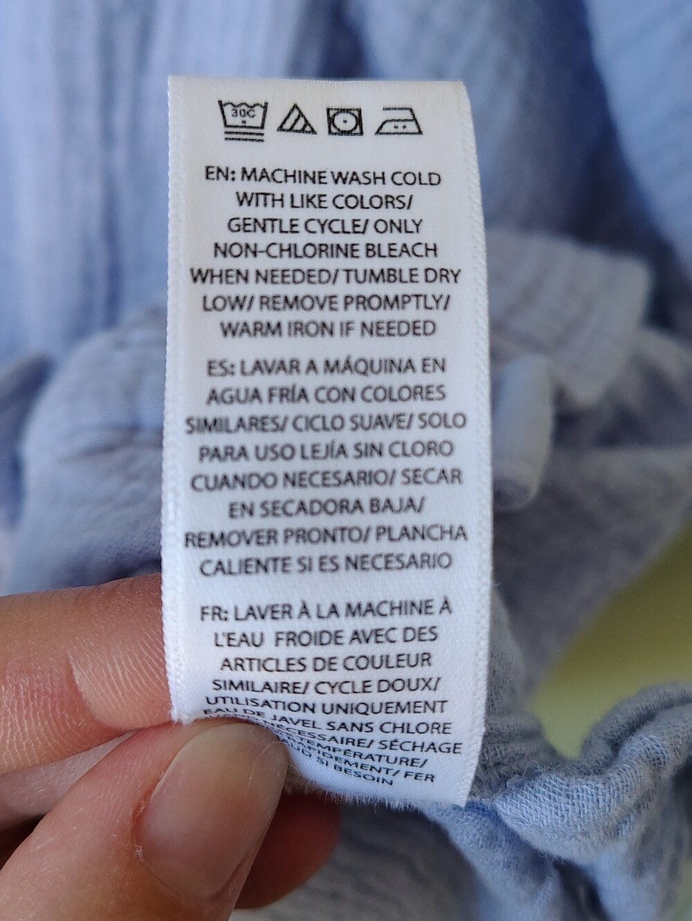 BeachLunchLounge Women's Small 100% Cotton Light Blue Button-Front Top - Picture 10 of 10